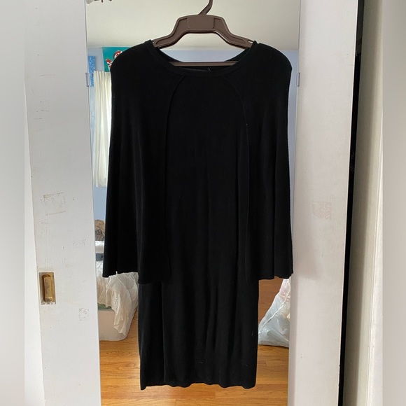 Carteblanche Caplet Sweater Vertigo Paris Black Shawl Mid Sleeve Dress Size S - Picture 1 of 6
